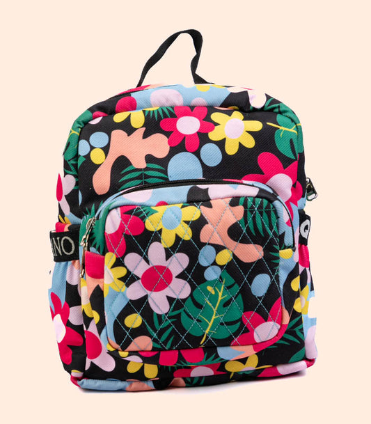 Stylish Flower vally backpack with quilted pocket LQ Milano