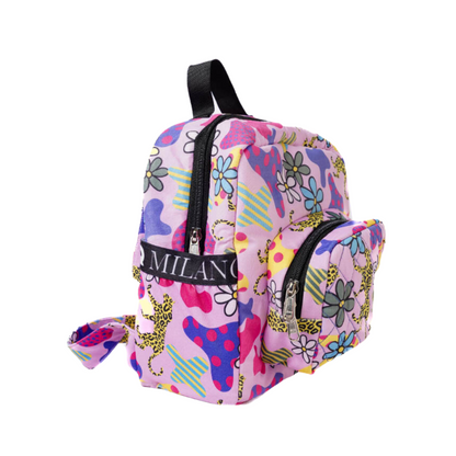 Stylish Paint me wild backpack with quilted pocket LQ Milano